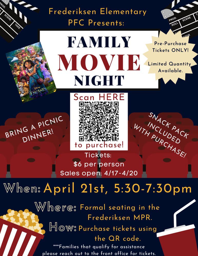 Family Movie Night on April 21st!