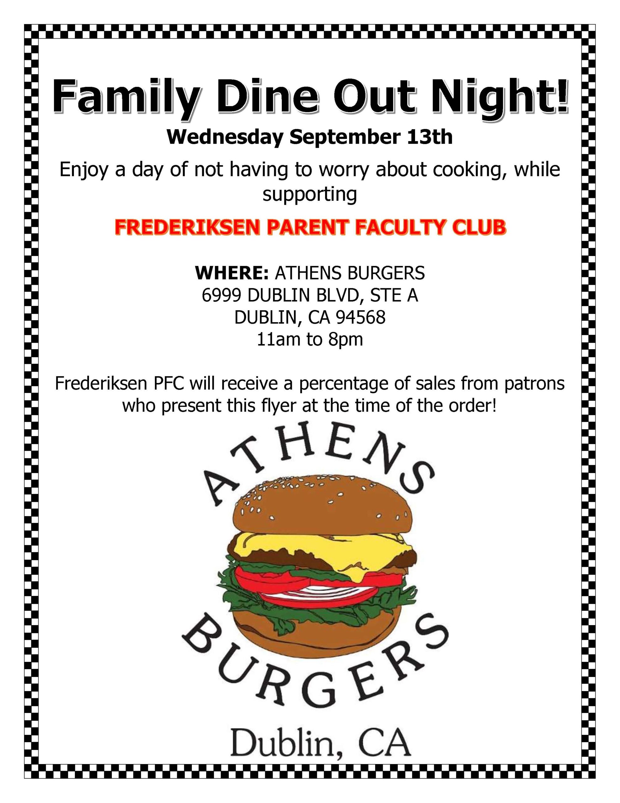 Athens Dine Out! September 13th 11am-8pm
