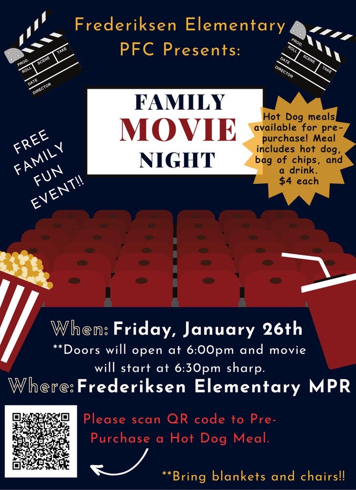 Family Movie Night! January 26th in the Fred MPR!