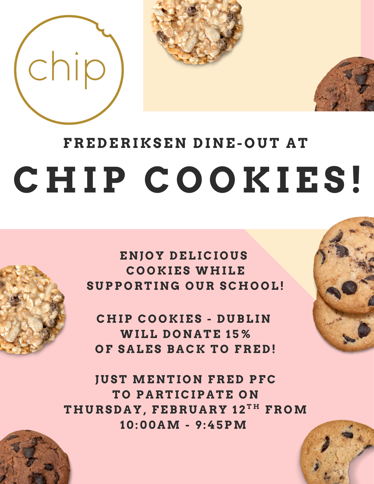 CHIP COOKIES DINE OUT!