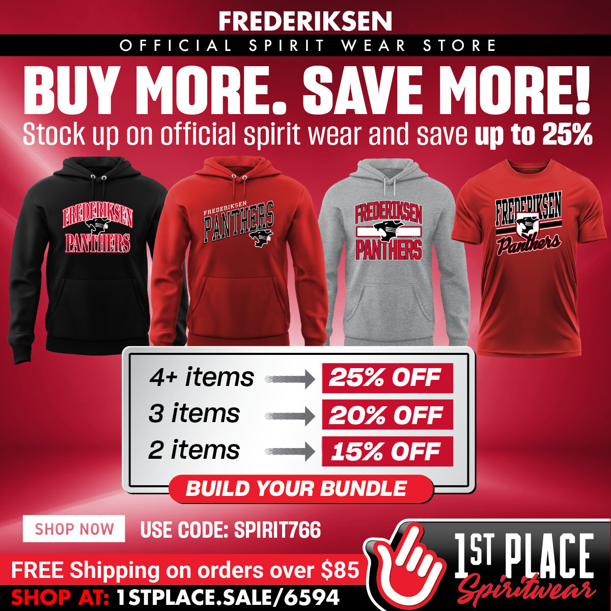 Up to 25% OFF Fred Spiritwear!!